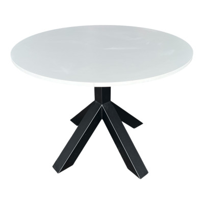 Table ronde, plateau blanc,...